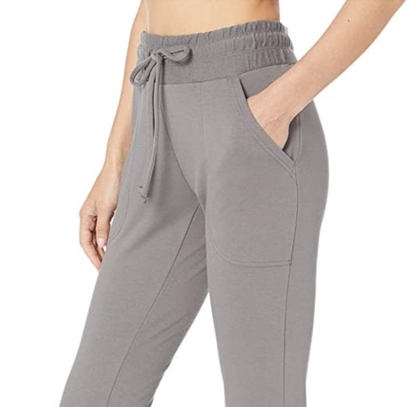 Free People Elderberry Tea Coloured Cuffed Drawstring Sweatpants - Picture 1 of 12